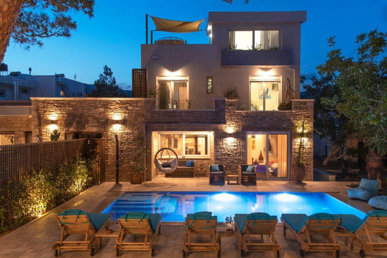 Paradisos Luxury Villas Next To Beach Koutsourás Buitenkant foto